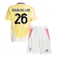 Juventus Douglas Luiz #26 Fußballbekleidung Auswärtstrikot Kinder 2024-25 Kurzarm (+ kurze hosen)